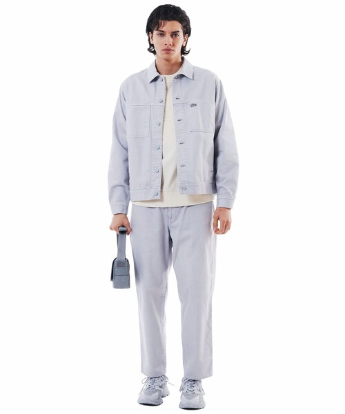 人気！【LACOSTE】ワイドテーパードカラーデニムパンツ セール】11.5oz ワイドテーパードカラーデニムパンツ（デニム