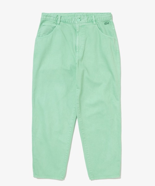 人気！【LACOSTE】ワイドテーパードカラーデニムパンツ セール】11.5oz ワイドテーパードカラーデニムパンツ（デニム