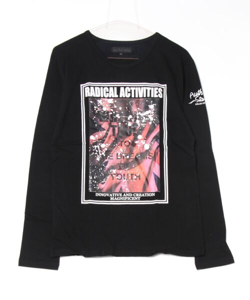 in the attic(インジアティック)の「【in the attic】ヴィンテージプリントクルーネックL/S-T(Tシャツ/カットソー・メンズ・ホワイト/ブラック・X-LARGE)」の3枚目の写真