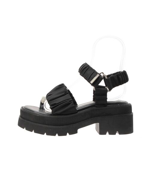 BIJOU RING GYATHER SPORTS SANDALS/ビジューリングギャザー