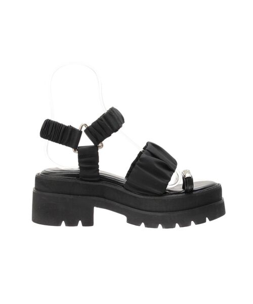 ビジューリングギャザースポーツサンダル CALNAMUR サンダル BIJOU RING GYATHER SPORTS SANDALS/ビジュー