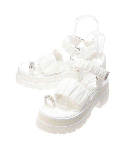 ビジューリングギャザースポーツサンダル セール】BIJOU RING GYATHER SPORTS SANDALS/ビジューリング