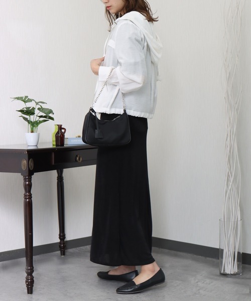 libelle more（リベル モア）の「シアーマウンテンパーカー　フード付きブルゾン（マウンテンパーカー・レディース・ブラック/ベージュ/オフホワイト/カーキ/ミント・M）」の8枚目の写真