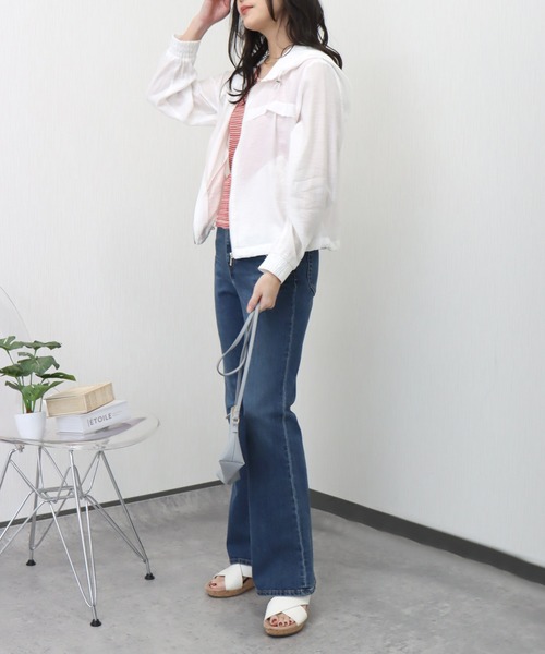 libelle more（リベル モア）の「シアーマウンテンパーカー　フード付きブルゾン（マウンテンパーカー・レディース・ブラック/ベージュ/オフホワイト/カーキ/ミント・M）」の14枚目の写真