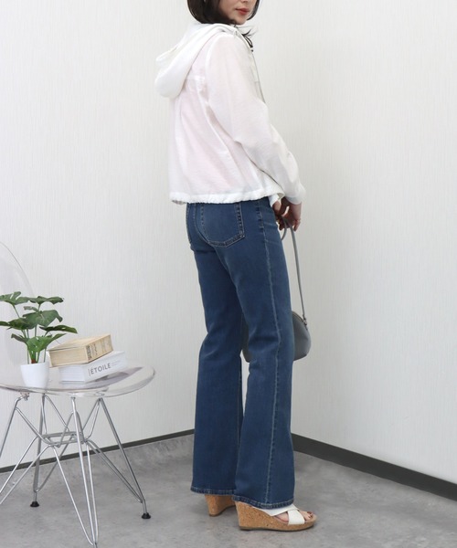 libelle more（リベル モア）の「シアーマウンテンパーカー　フード付きブルゾン（マウンテンパーカー・レディース・ブラック/ベージュ/オフホワイト/カーキ/ミント・M）」の15枚目の写真