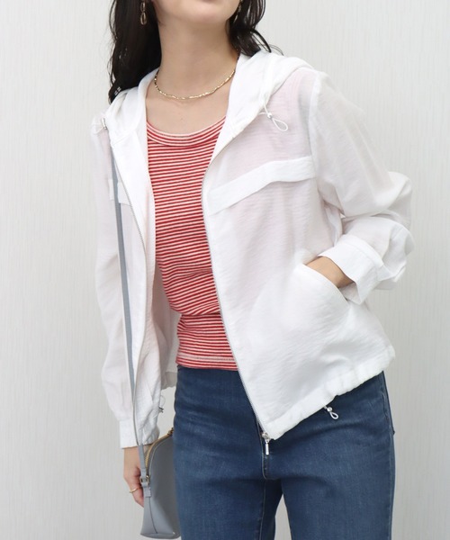 libelle more（リベル モア）の「シアーマウンテンパーカー　フード付きブルゾン（マウンテンパーカー・レディース・ブラック/ベージュ/オフホワイト/カーキ/ミント・M）」の16枚目の写真