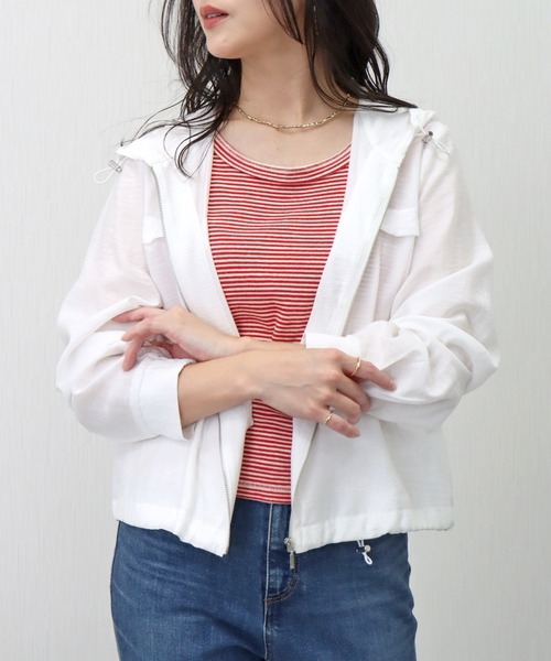 libelle more（リベル モア）の「シアーマウンテンパーカー　フード付きブルゾン（マウンテンパーカー・レディース・ブラック/ベージュ/オフホワイト/カーキ/ミント・M）」の19枚目の写真