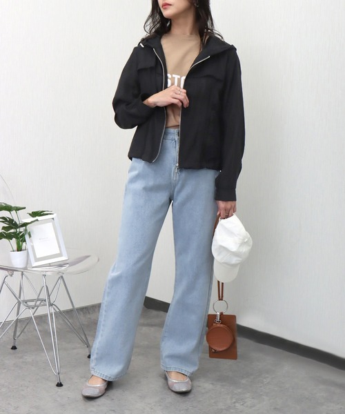 libelle more（リベル モア）の「シアーマウンテンパーカー　フード付きブルゾン（マウンテンパーカー・レディース・ブラック/ベージュ/オフホワイト/カーキ/ミント・M）」の22枚目の写真