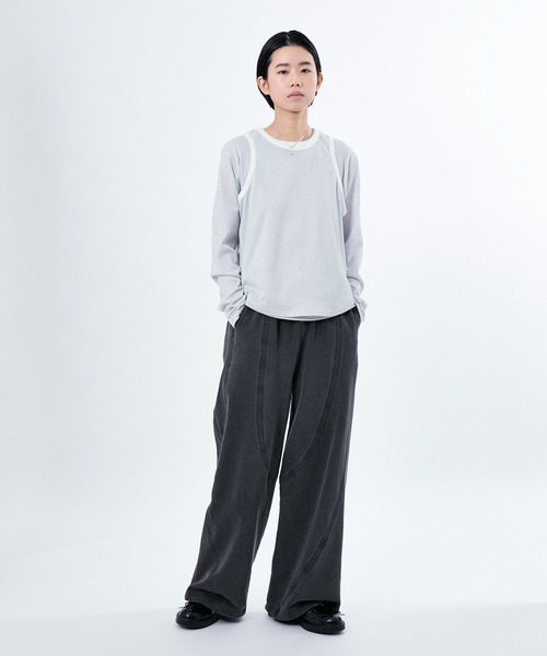 M TO R(ムウトアール)の「LAME RIB TANK TOP(タンクトップ・レディース・ラベンダー/ブラック/ホワイト・40/38/42)」の11枚目の写真