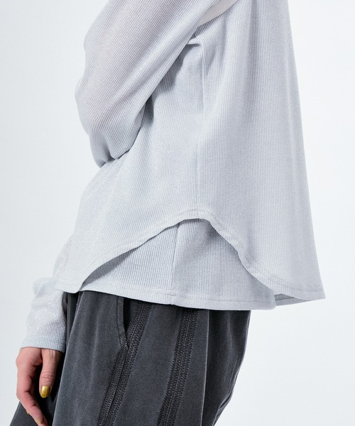 M TO R(ムウトアール)の「LAME RIB TANK TOP(タンクトップ・レディース・ラベンダー/ブラック/ホワイト・40/38/42)」の17枚目の写真