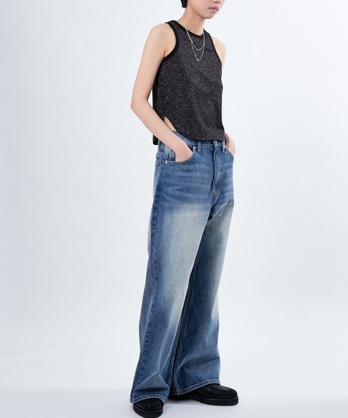 M TO R(ムウトアール)の「LAME RIB TANK TOP(タンクトップ・レディース・ラベンダー/ブラック/ホワイト・40/38/42)」の13枚目の写真