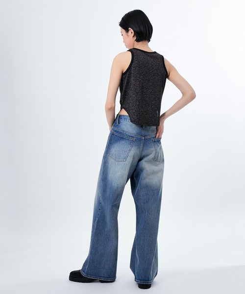 M TO R(ムウトアール)の「LAME RIB TANK TOP(タンクトップ・レディース・ラベンダー/ブラック/ホワイト・40/38/42)」の12枚目の写真