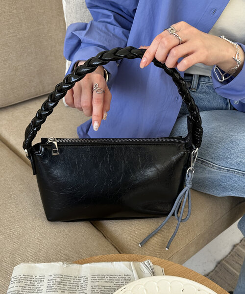 DISCOAT（ディスコート）の「メッシュハンドルミニホーボーバッグ（ショルダーバッグ・レディース・シルバー/キャメル/ブラック・FREE）」の16枚目の写真