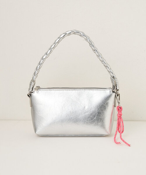 DISCOAT（ディスコート）の「メッシュハンドルミニホーボーバッグ（ショルダーバッグ・レディース・シルバー/キャメル/ブラック・FREE）」の5枚目の写真