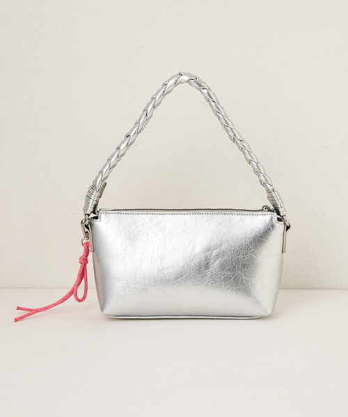 DISCOAT（ディスコート）の「メッシュハンドルミニホーボーバッグ（ショルダーバッグ・レディース・シルバー/キャメル/ブラック・FREE）」の7枚目の写真