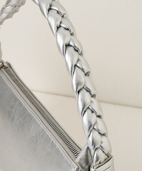 DISCOAT（ディスコート）の「メッシュハンドルミニホーボーバッグ（ショルダーバッグ・レディース・シルバー/キャメル/ブラック・FREE）」の9枚目の写真