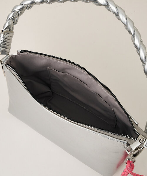 DISCOAT（ディスコート）の「メッシュハンドルミニホーボーバッグ（ショルダーバッグ・レディース・シルバー/キャメル/ブラック・FREE）」の10枚目の写真