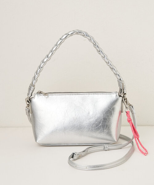 DISCOAT（ディスコート）の「メッシュハンドルミニホーボーバッグ（ショルダーバッグ・レディース・シルバー/キャメル/ブラック・FREE）」の12枚目の写真