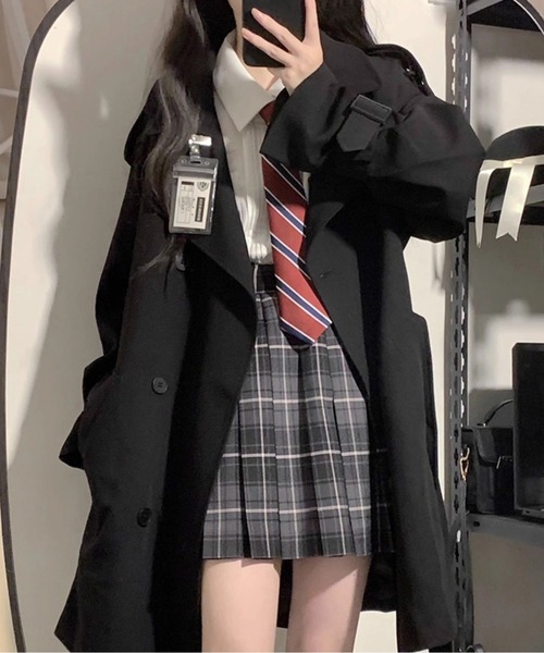 AMAJI(アマジ)の「スプリングトレンチコート(トレンチコート・レディース・ブラック/カーキ・SMALL/MEDIUM/LARGE/X-LARGE)」の4枚目の写真
