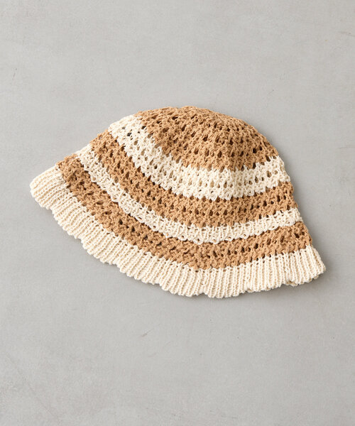 BIRTHDAY BAR（バースデイバー）の「ペーパー編みバケットハット（ハット・レディース・アイボリー/ブラック・0）」の12枚目の写真