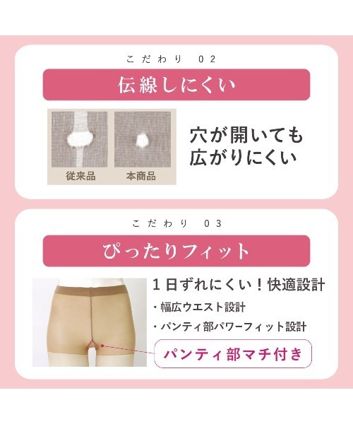 tutuanna（チュチュアンナ）の「【3足組】[感動のストッキング・美肌]素肌感ファンデ級伝線しにくいストッキング（タイツ/ストッキング・レディース・ベージュ系6/ベージュ系7/ベージュ系2/ブラック/ライトベージュ・S-M/M-L/L-XL）」の21枚目の写真