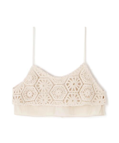 NATURAL BEAUTY BASIC（ナチュラルビューティーベーシック）の「◇クラフトレース SETUP キャミソールビスチェ（キャミソール・レディース・オフホワイト・FREE）」の2枚目の写真