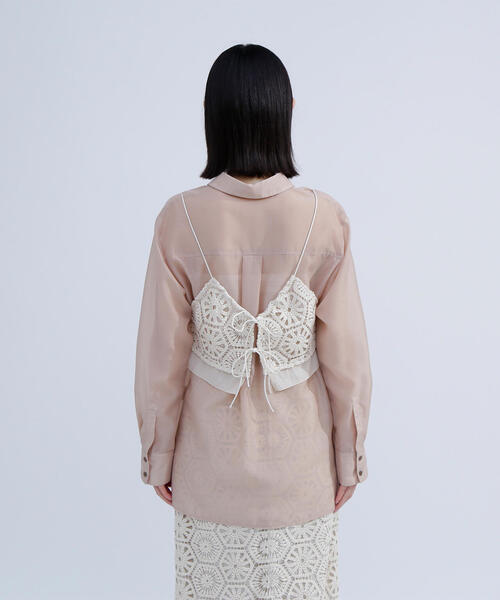 NATURAL BEAUTY BASIC（ナチュラルビューティーベーシック）の「◇クラフトレース SETUP キャミソールビスチェ（キャミソール・レディース・オフホワイト・FREE）」の11枚目の写真