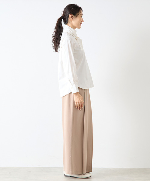 LOGEMENT DE CLAIRE（ロジュモンドクレール）の「モックネックブラウス（シャツ/ブラウス・レディース・グレー/オフホワイト/ブルー・FREE）」の10枚目の写真