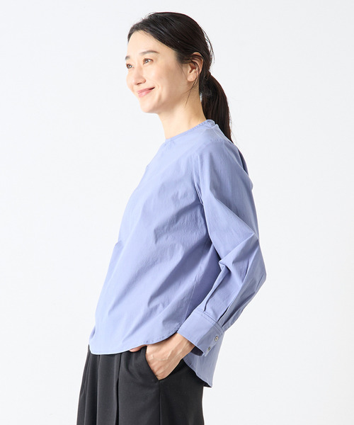 LOGEMENT DE CLAIRE（ロジュモンドクレール）の「モックネックブラウス（シャツ/ブラウス・レディース・グレー/オフホワイト/ブルー・FREE）」の11枚目の写真