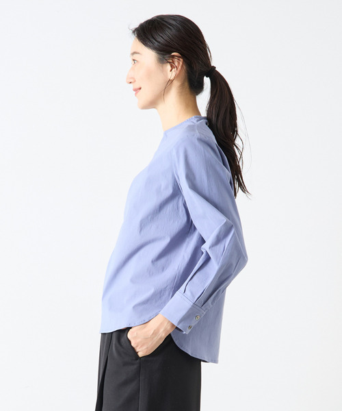 LOGEMENT DE CLAIRE（ロジュモンドクレール）の「モックネックブラウス（シャツ/ブラウス・レディース・グレー/オフホワイト/ブルー・FREE）」の12枚目の写真