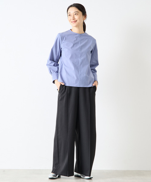 LOGEMENT DE CLAIRE（ロジュモンドクレール）の「モックネックブラウス（シャツ/ブラウス・レディース・グレー/オフホワイト/ブルー・FREE）」の15枚目の写真