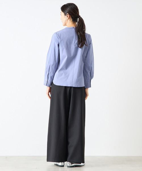 LOGEMENT DE CLAIRE（ロジュモンドクレール）の「モックネックブラウス（シャツ/ブラウス・レディース・グレー/オフホワイト/ブルー・FREE）」の17枚目の写真