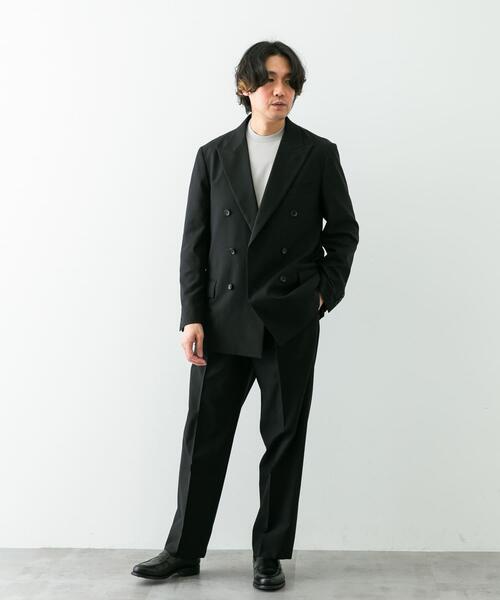 URBAN RESEARCH DOORS（アーバンリサーチドアーズ）の「『イージーケア』LIFE STYLE TAILOR　ストレッチオックス2タックパンツ（スーツパンツ・メンズ・ブラック/グレー・LARGE/MEDIUM）」の9枚目の写真
