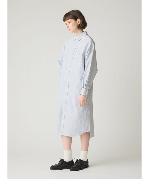 MidiUmi(ミディウミ)の「MidiUmi ボタンダウンシャツワンピース(ワンピース・レディース・ネイビー/グレー・FREE)」の18枚目の写真