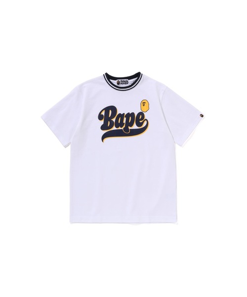 A BATHING APE（アベイシングエイプ）の「BAPE LOGO TEE（Tシャツ/カットソー・キッズ・ホワイト/ネイビー・150/160）」の2枚目の写真