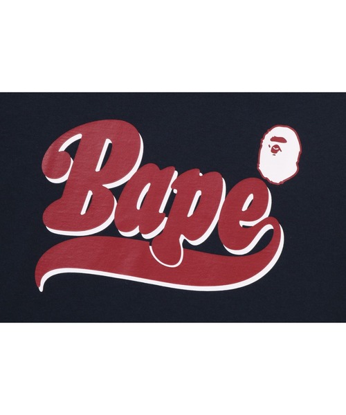 A BATHING APE（アベイシングエイプ）の「BAPE LOGO TEE（Tシャツ/カットソー・キッズ・ホワイト/ネイビー・150/160）」の6枚目の写真