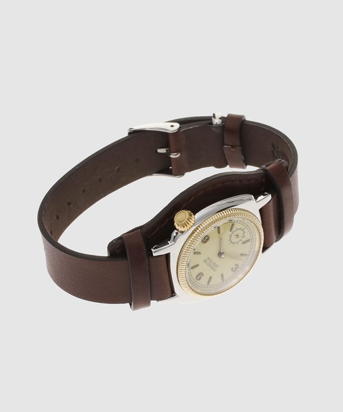 TAKAHIROMIYASHITATheSoloIst.（タカヒロミヤシタザソロイスト）の「coussin type (L) leather belt.（アナログ腕時計・メンズ・ベージュ/ブラック・ONE SIZE）」の3枚目の写真