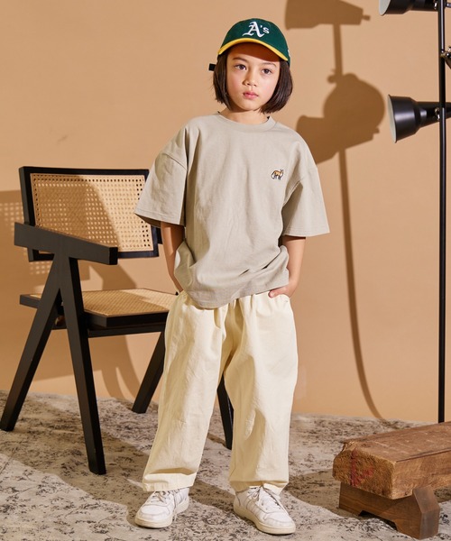 MEDM 小菊 刺繍 半袖 Tシャツ ロゴ ルーズ ストリート 男女兼用 セール】【PAIRMANON STREET】キツネ刺繍 半袖 Tシャツ（Tシャツ