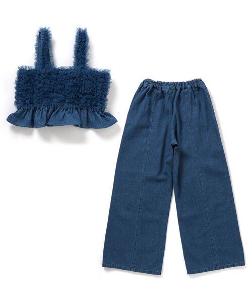 algy（アルジー）の「オールインワン風フリルセットアップ（その他パンツ・キッズ・ミント/インディゴブルー/グレー・SMALL/MEDIUM/X-SMALL/XX-SMALL）」の7枚目の写真