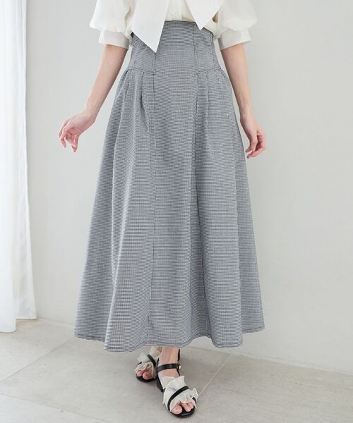 MAJESTIC LEGON(マジェスティックレゴン)の「ハイウエストバックレースアップスカート(スカート・レディース・ブラック/ホワイト系その他/ブラック系その他・SMALL/MEDIUM)」の3枚目の写真