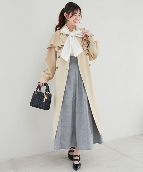 MAJESTIC LEGON(マジェスティックレゴン)の「ハイウエストバックレースアップスカート(スカート・レディース・ブラック/ホワイト系その他/ブラック系その他・SMALL/MEDIUM)」の8枚目の写真