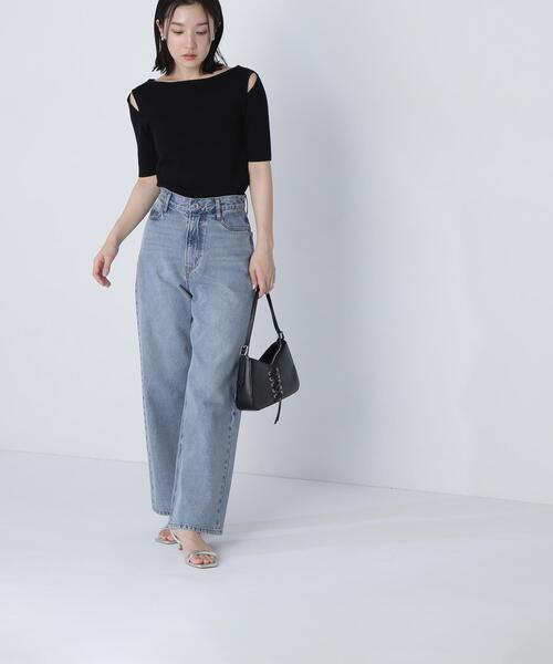 NATURAL BEAUTY BASIC(ナチュラルビューティーベーシック)の「◇ショルダースリットニット(ニット/セーター・レディース・ブラウン/ブラック/オフホワイト・FREE)」の7枚目の写真