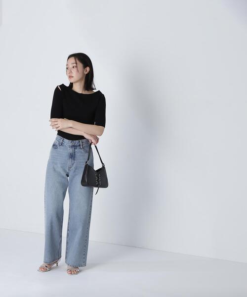 NATURAL BEAUTY BASIC(ナチュラルビューティーベーシック)の「◇ショルダースリットニット(ニット/セーター・レディース・ブラウン/ブラック/オフホワイト・FREE)」の9枚目の写真