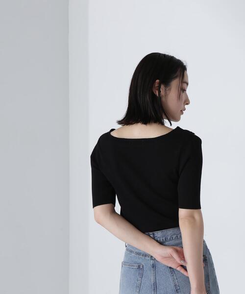 NATURAL BEAUTY BASIC(ナチュラルビューティーベーシック)の「◇ショルダースリットニット(ニット/セーター・レディース・ブラウン/ブラック/オフホワイト・FREE)」の10枚目の写真