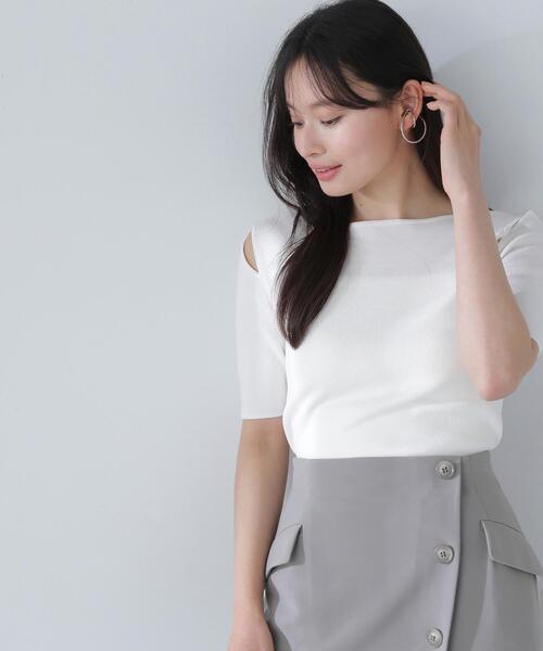 NATURAL BEAUTY BASIC(ナチュラルビューティーベーシック)の「◇ショルダースリットニット(ニット/セーター・レディース・ブラウン/ブラック/オフホワイト・FREE)」の14枚目の写真
