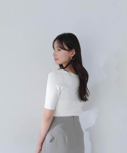 NATURAL BEAUTY BASIC(ナチュラルビューティーベーシック)の「◇ショルダースリットニット(ニット/セーター・レディース・ブラウン/ブラック/オフホワイト・FREE)」の16枚目の写真
