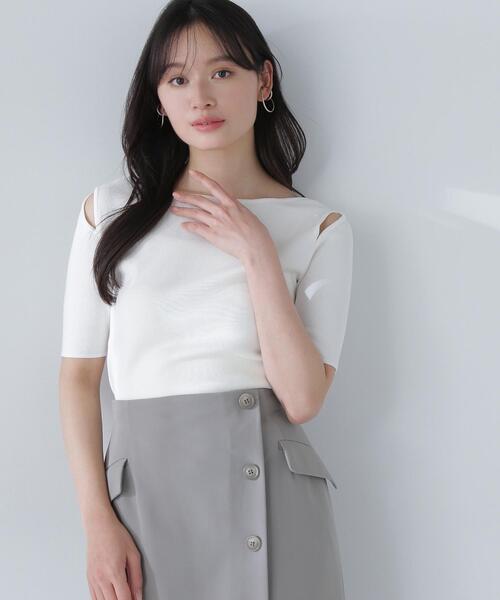 NATURAL BEAUTY BASIC(ナチュラルビューティーベーシック)の「◇ショルダースリットニット(ニット/セーター・レディース・ブラウン/ブラック/オフホワイト・FREE)」の18枚目の写真