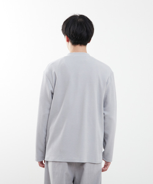MEN'S MELROSE（メンズメルローズ）の「トロミブリスターワンボタンカーディガン（カーディガン/ボレロ・メンズ・ネイビー/ライトグレー/ブラウン・2/4/3）」の6枚目の写真