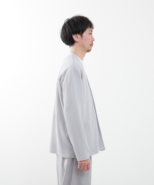 MEN'S MELROSE（メンズメルローズ）の「トロミブリスターワンボタンカーディガン（カーディガン/ボレロ・メンズ・ネイビー/ライトグレー/ブラウン・2/4/3）」の7枚目の写真