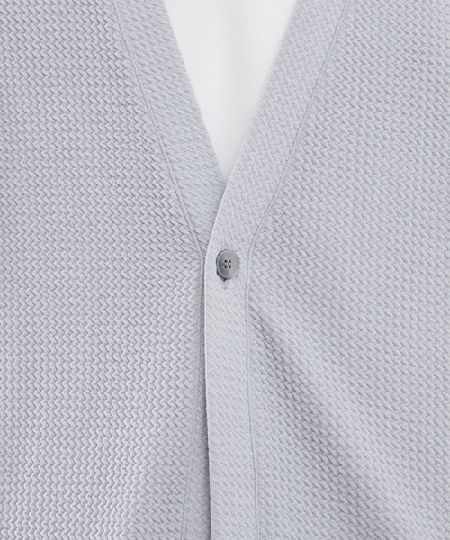 MEN'S MELROSE（メンズメルローズ）の「トロミブリスターワンボタンカーディガン（カーディガン/ボレロ・メンズ・ネイビー/ライトグレー/ブラウン・2/4/3）」の9枚目の写真